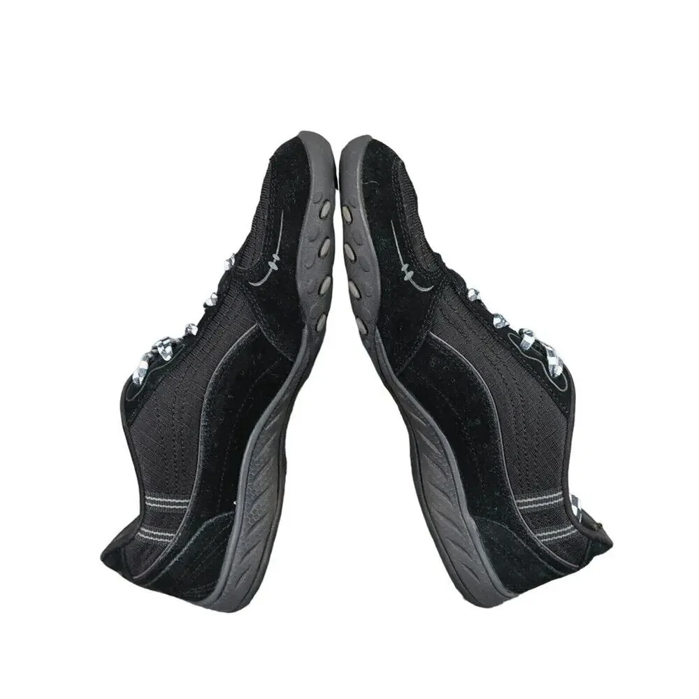Skechers Shoes Womens 7 Sneaker Lifestyle Comfort Relaxed Fit Breathe Easy Black